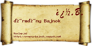 Örmény Bajnok névjegykártya
